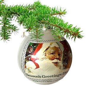 Stamp Design Season’s Greetings 1983 Collectors Edition Glass Ball Ornament USPS